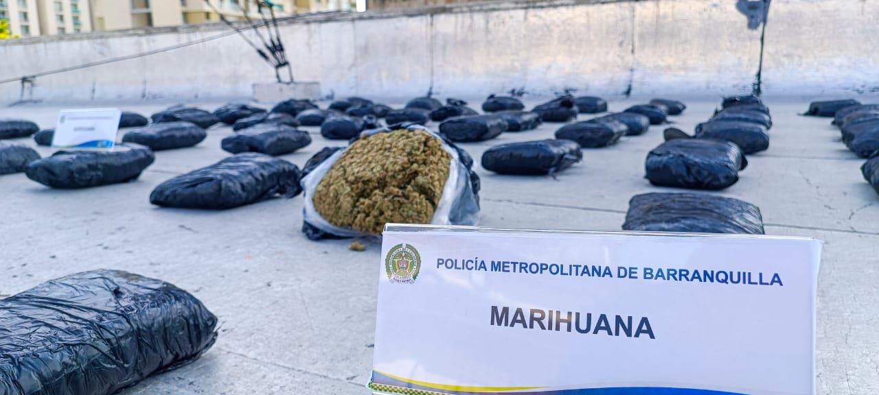 Fue capturada una persona con 120 kilogramos de marihuana en Barranquilla