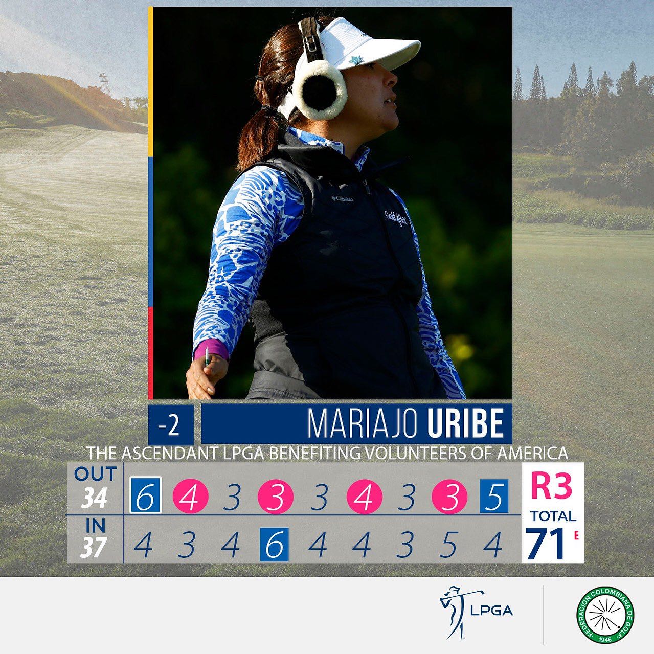 María José Uribe finaliza su actuación en el torneo de Golf The Ascendant