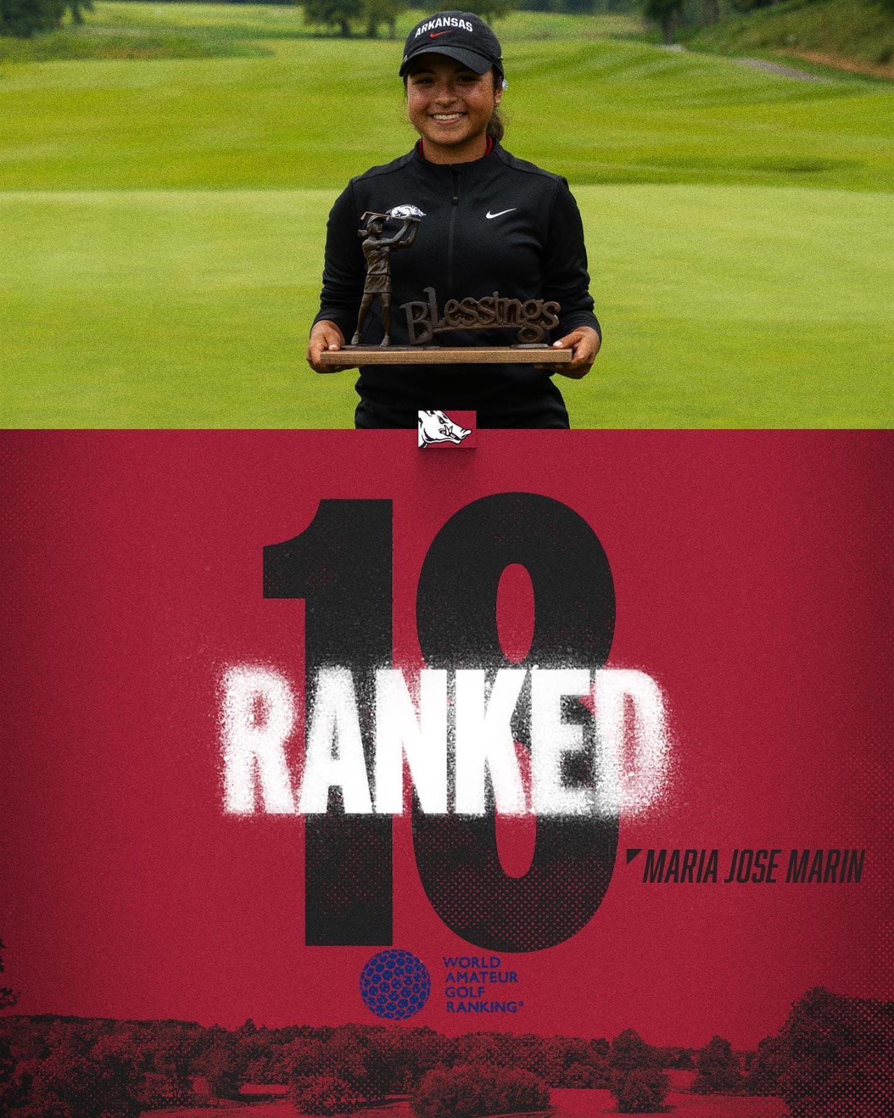 María José Marín se ubica entre las 20 mejores golfistas del mundo en el ranking amateur