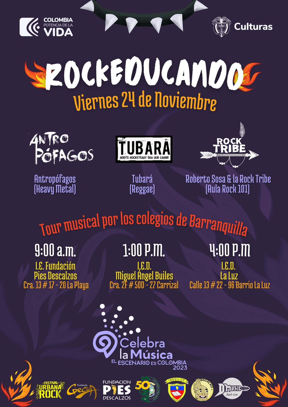 La ‘Rockonstrucción’ se toma las instituciones educativas de Barranquilla con grandes bandas de la escena local