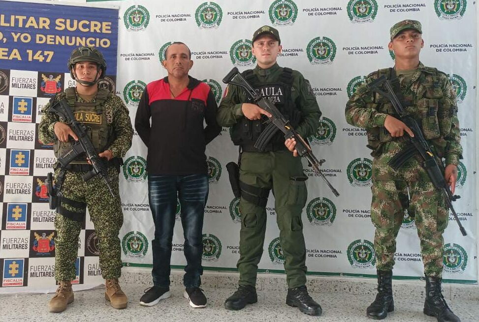 Policía en sucre logra la captura de alias ‘Santos’, «presunto cabecilla financiero de las autodefensas gaitanistas en la mojana sucreña»