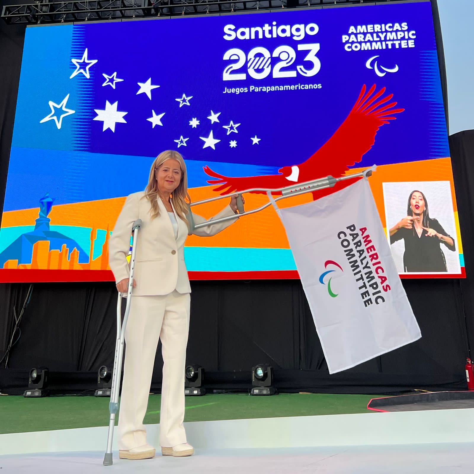 Gobernadora del Atlántico recibió la bandera de los Juegos Parapanamericanos Barranquilla 2027