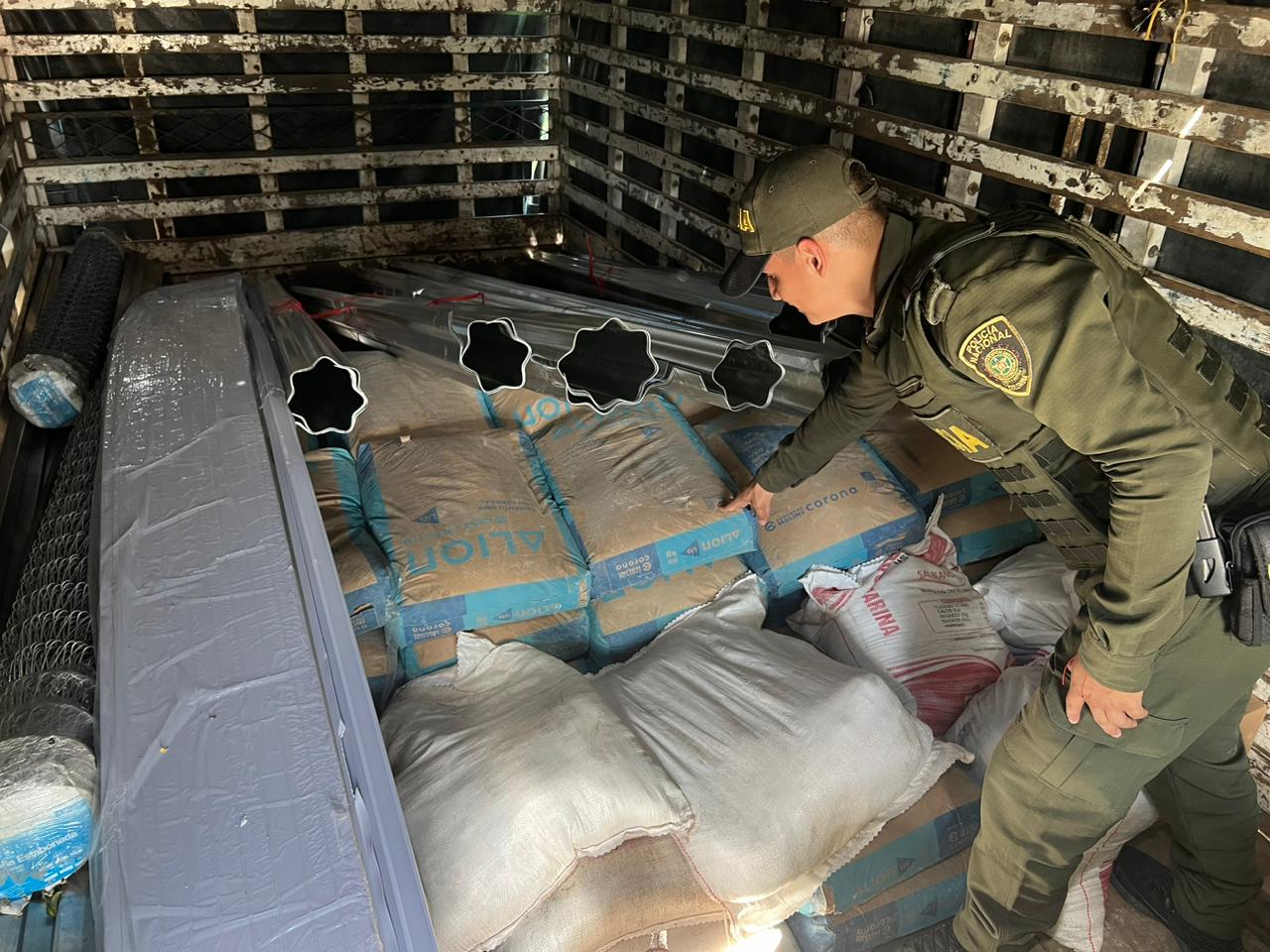 2.250 kilogramos de cemento fueron incautados en Ríoviejo sur de Bolívar
