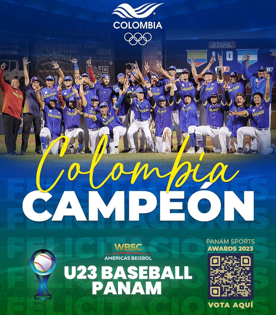 Histórica victoria de Colombia en el Pre-Mundial de Béisbol WBSC Américas U-23