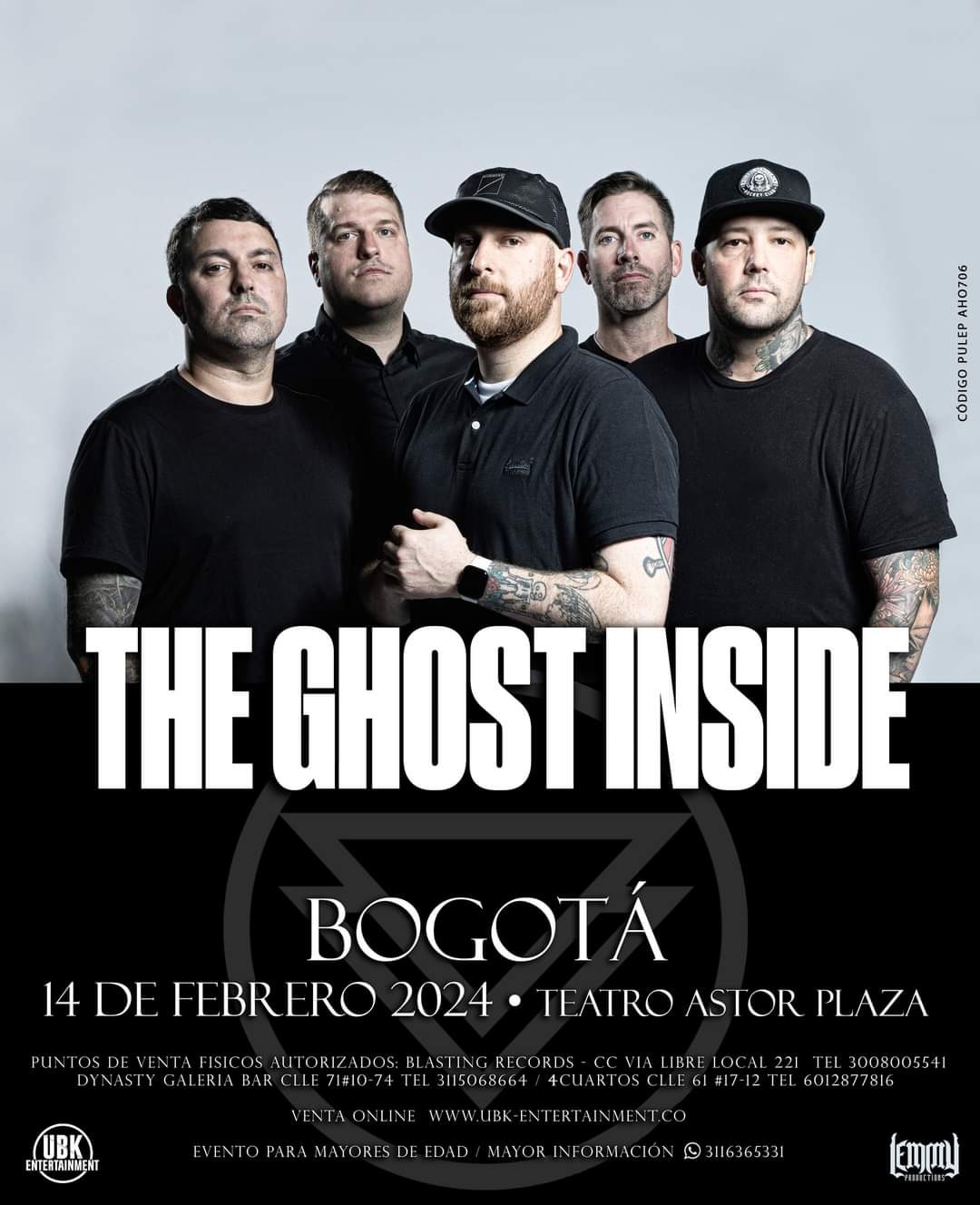 The ghost inside, Banda insignia del metalcore llega a Bogotá