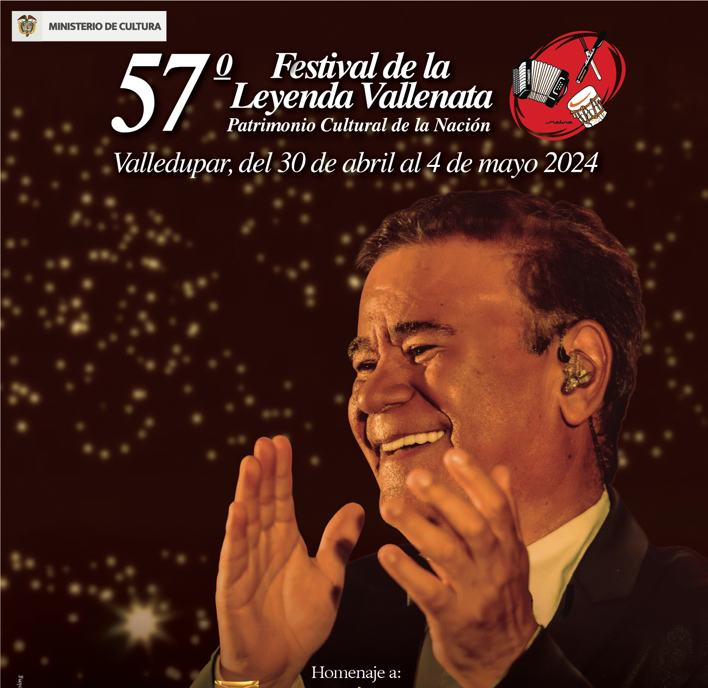 Juan Luis Guerra y Silvestre Dangond, completan el cartel de lujo del 57° Festival de la Leyenda Vallenata
