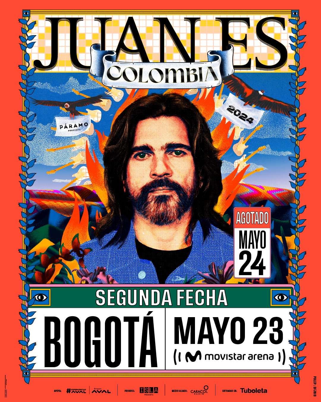Juanes agota su concierto en el Movistar Arena y anuncia segunda fecha