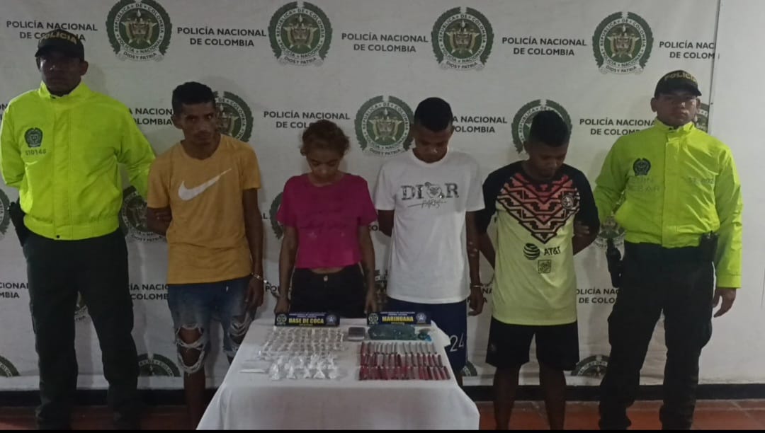 En Soledad capturaron cuatro personas por el delito de tráfico, fabricación o porte de estupefacientes