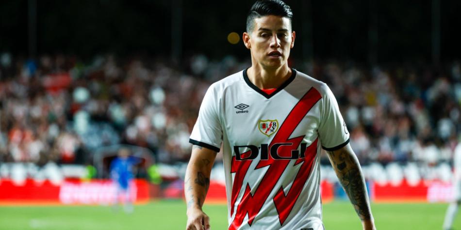 James Rodríguez regresa al campo con el Rayo Vallecano