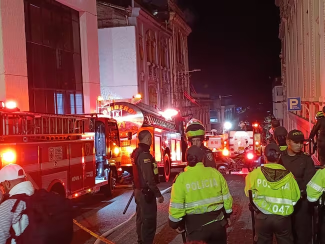 Incendio en el centro histórico de Manizales deja un herido y daños estructurales