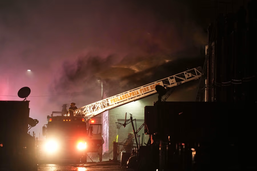 Avioneta con seis personas a bordo se estrella en Filadelfia, incendiando viviendas y desatando una bola de fuego