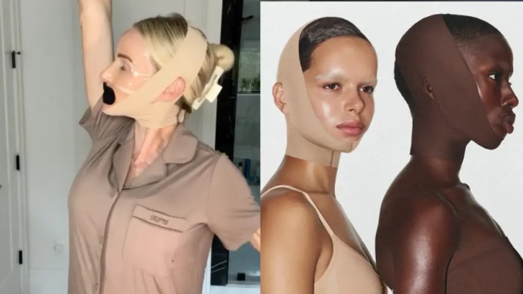 Kim Kardashian lanza envoltura facial moldeadora y revoluciona el cuidado nocturno del rostro