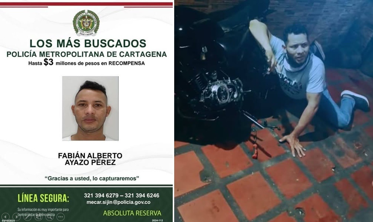 Sicarios atentaron contra uno de los delincuentes más buscados en Cartagena antes de que la Policía lograra ubicarlo