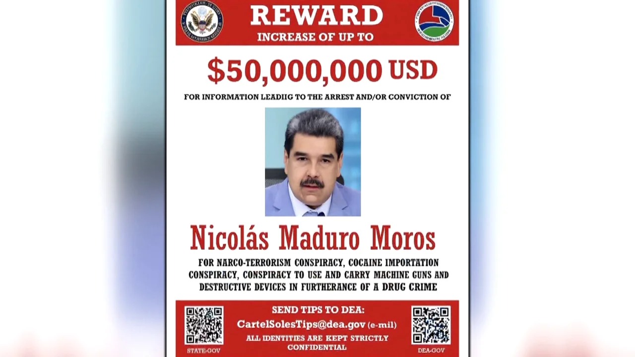 Estados Unidos eleva a 50 millones de dólares la recompensa por Nicolás Maduro en una ofensiva sin precedentes contra el narcotráfico