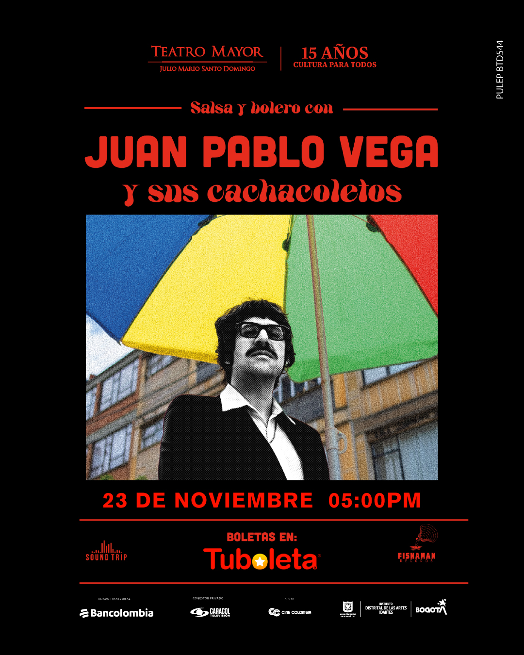 Juan Pablo Vega llega al Teatro Mayor con un espectáculo de salsa y bolero