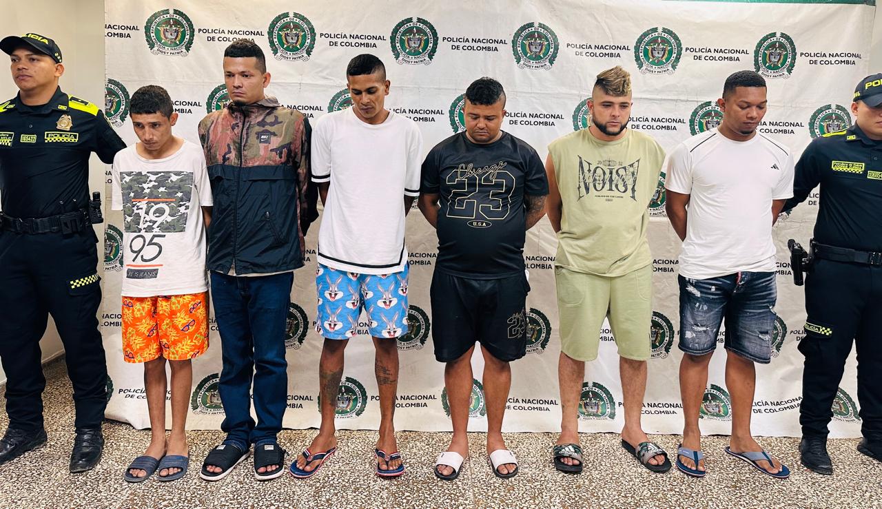 Golpe a la delincuencia en Barranquilla con la captura de seis miembros de “Los Costeños” por homicidio y extorsión