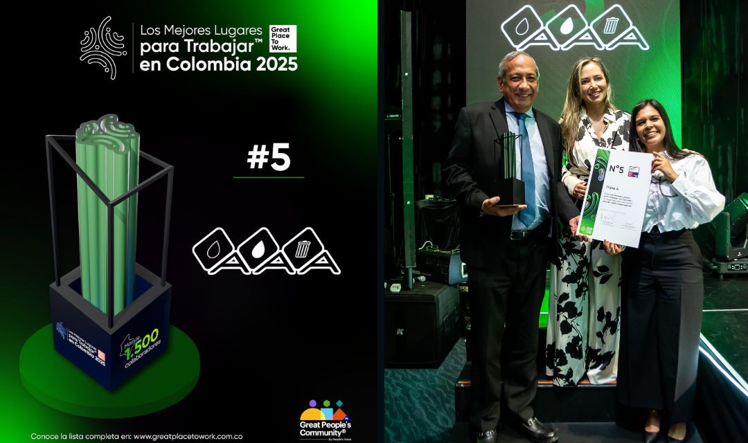 Triple A vuelve a destacarse entre las mejores empresas para trabajar en Colombia