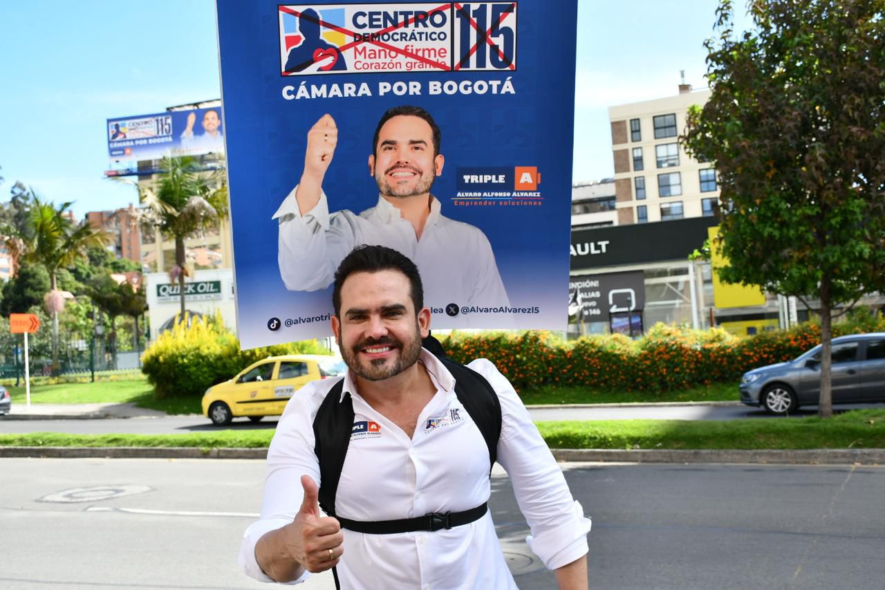Candidato a la Cámara Álvaro Alfonso Álvarez, denuncia agresiones y vandalismo contra su campaña en Bogotá