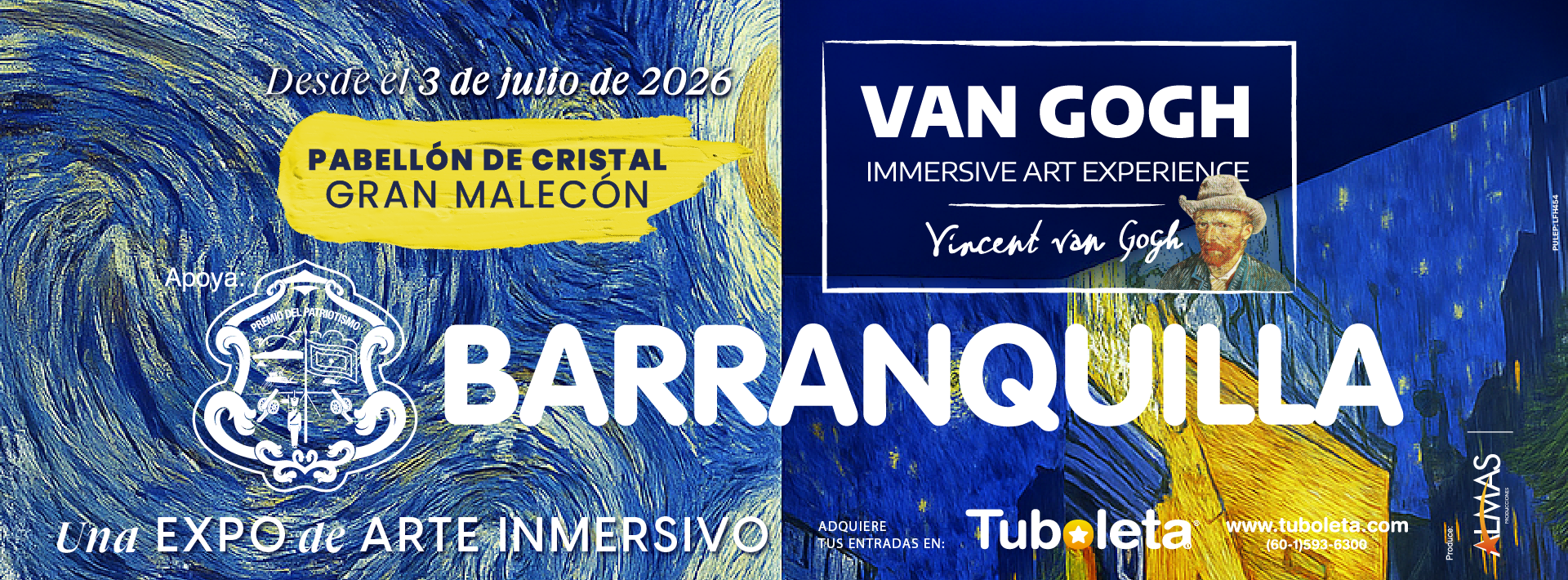 Barranquilla abre sus puertas a la experiencia inmersiva de Van Gogh en el Gran Malecón