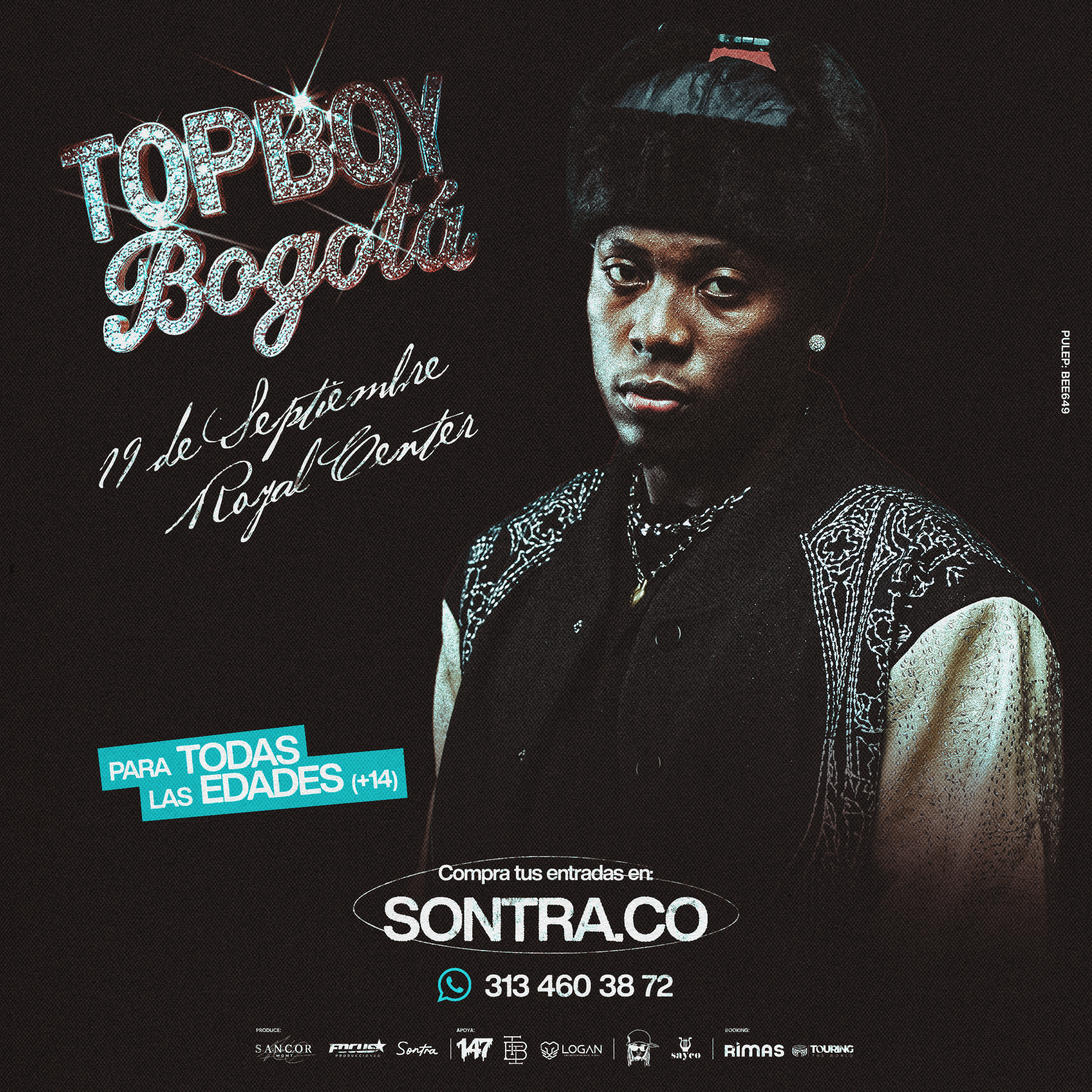 Topboy TGR llega a Bogotá con el sonido del Pacífico y la nueva generación del trap