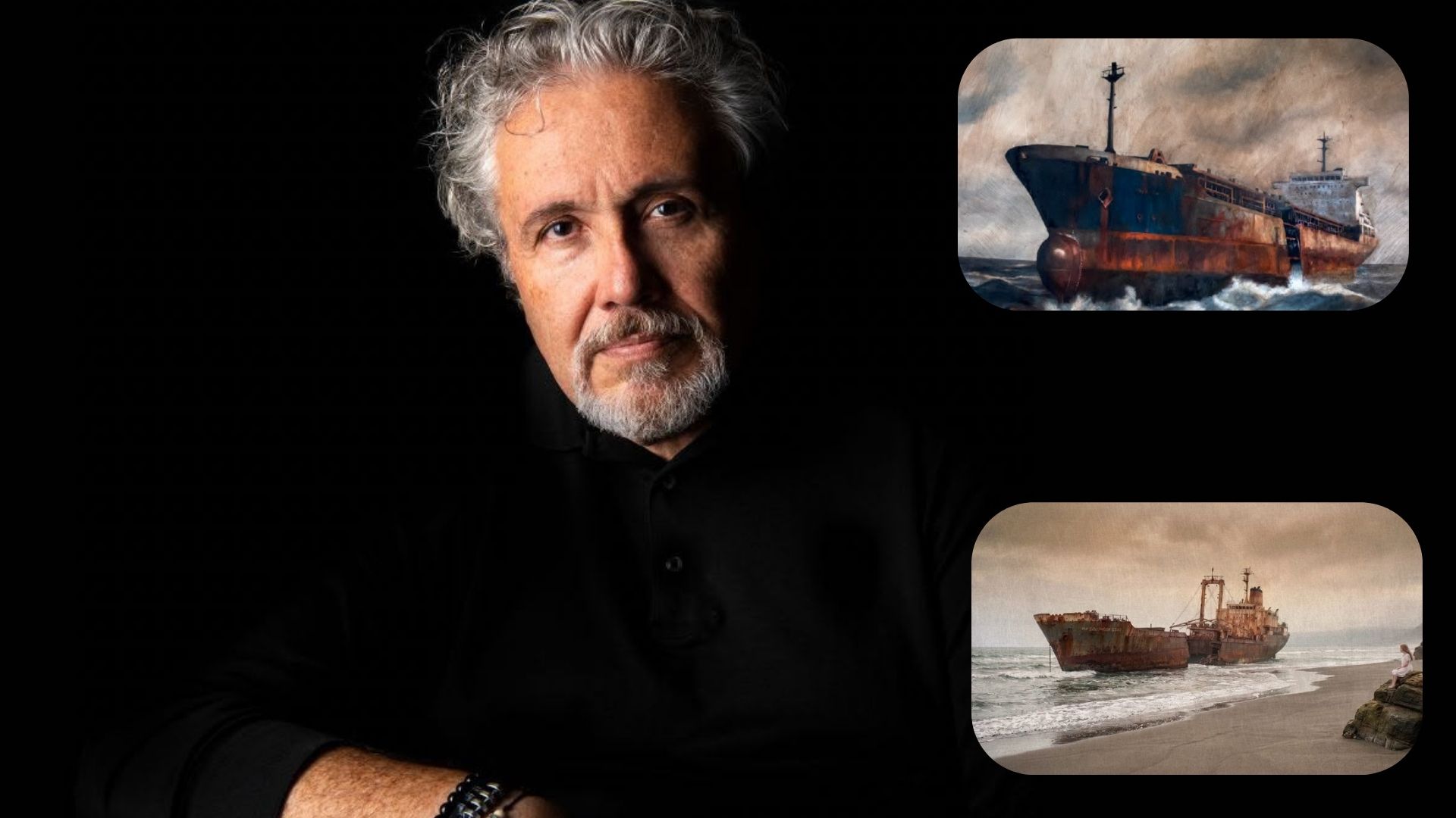 Hernando Alzate convierte barcos encallados en obras de arte en Puerto Colombia
